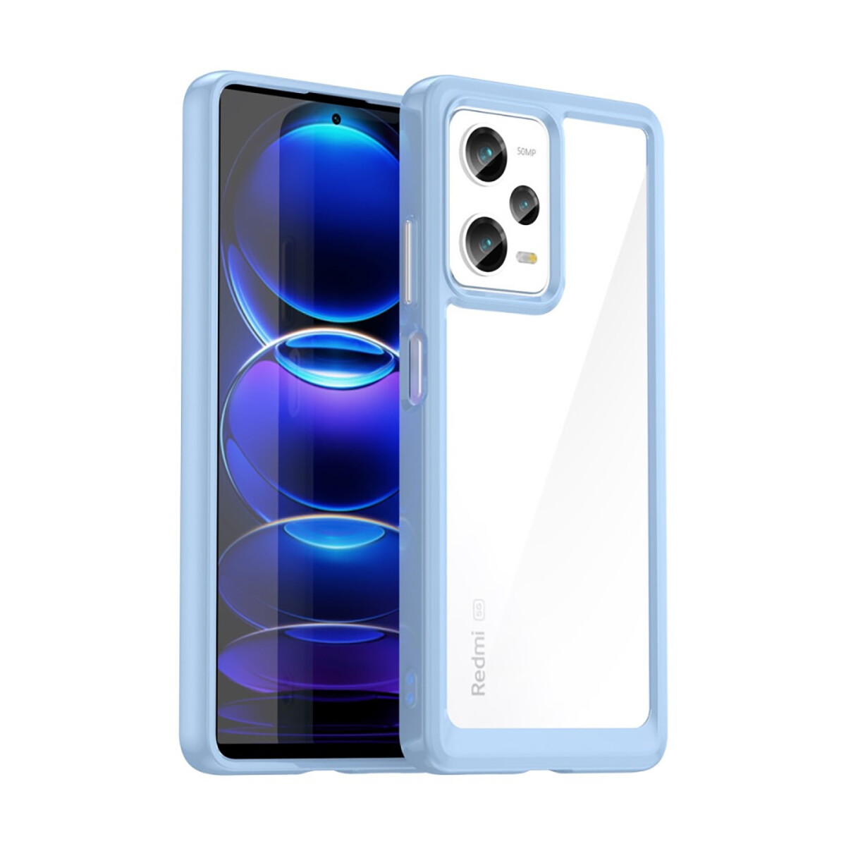 Case Transparente con Borde de Color Xiaomi Note 12 Pro 5G Lilac