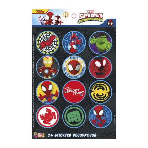 Cotillón Adhesivos x 24 Spidey y Amigos U