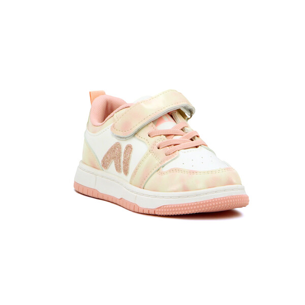 Austral Calzado Deportivo Sonic B Niño/a Acordonado Con Velcro Blanco-rosa Claro