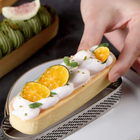 Molde Tartera Microperforada Ovalado Acero Inoxidable Molde Tartera Microperforada Ovalado Acero Inoxidable