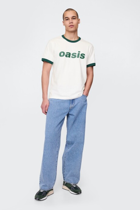 Remera Bandas Manga Corta Hombre New Off White Opt1