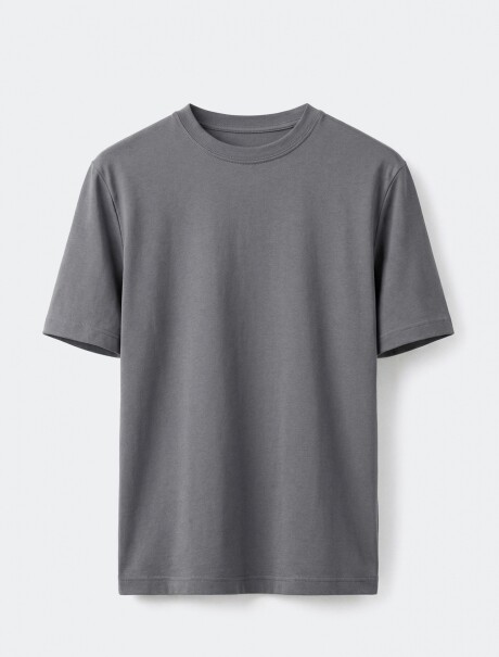 CAMISETA BÁSICA MANGA CORTA GRIS