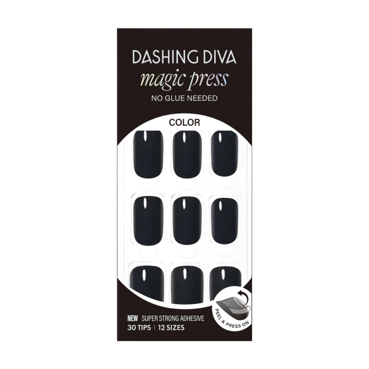 Uñas Postizas Hortensia Steady Black 