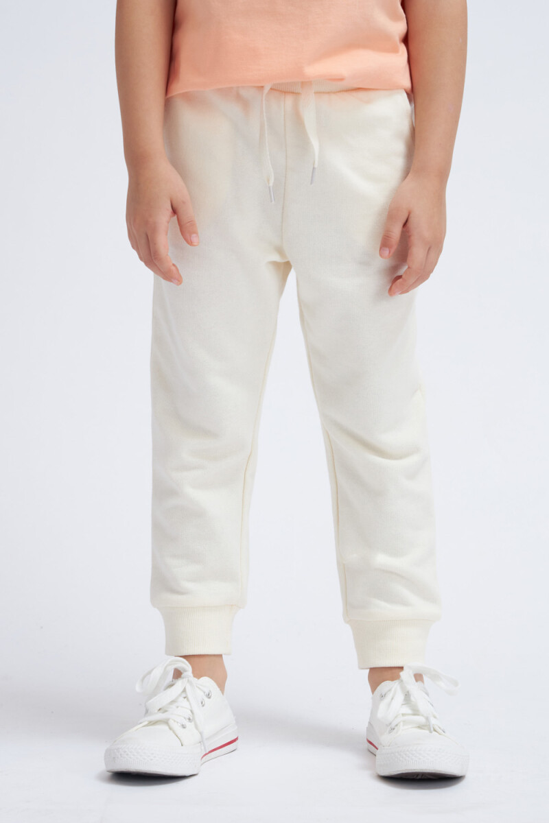 Pantalón deportivo jogger liviano Crudo