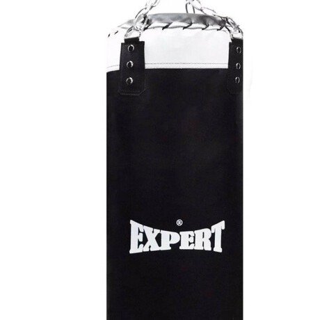 Bolsa Boxeo 100Cm Pro C/ Relleno y Cadenas PU Calidad Negro/Blanco