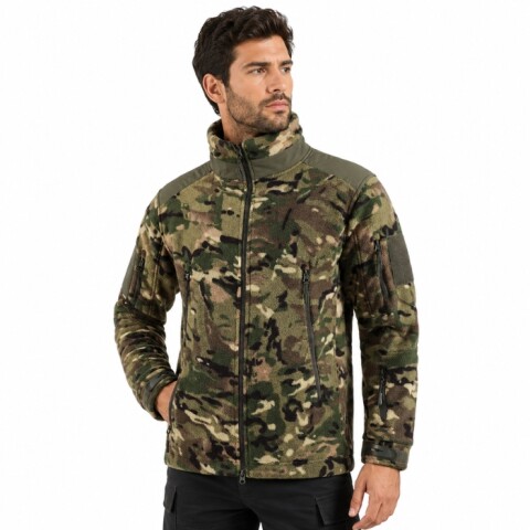 Campera Polar Táctica Camuflada