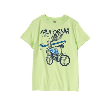 Remera Manga corta verde California Remera Manga corta verde California