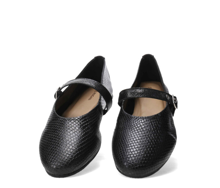 Zapatos de Mujer Miss Carol Efecto Croco Negro