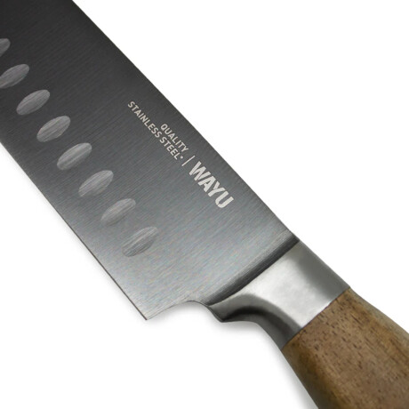 Cuchillo Wayu Santoku Madera Acacia
