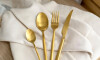 Set 24 Piezas Cubiertos - Acero Inox Gold Set 24 Piezas Cubiertos - Acero Inox Gold
