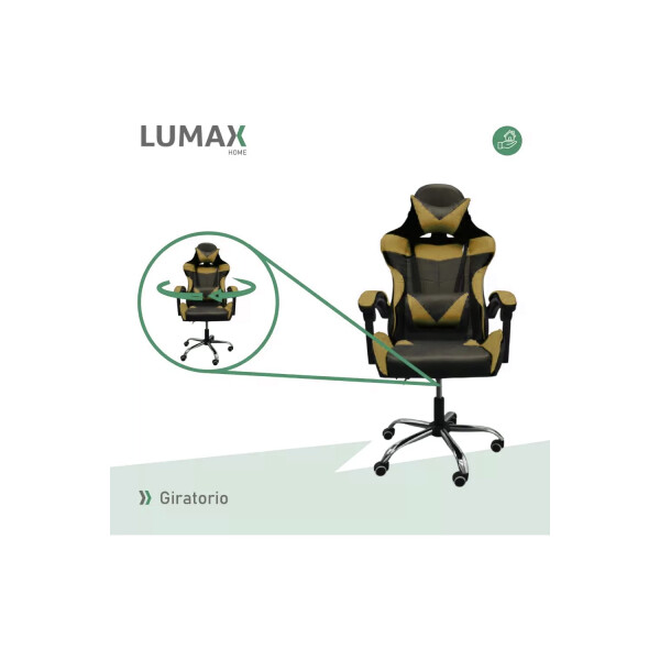 Silla Gamer Lumax Rom AMARILLO