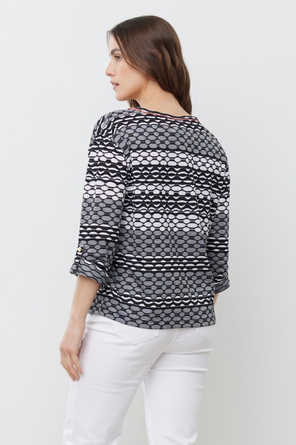 Blusa Wavy NEGRO/BLANCO