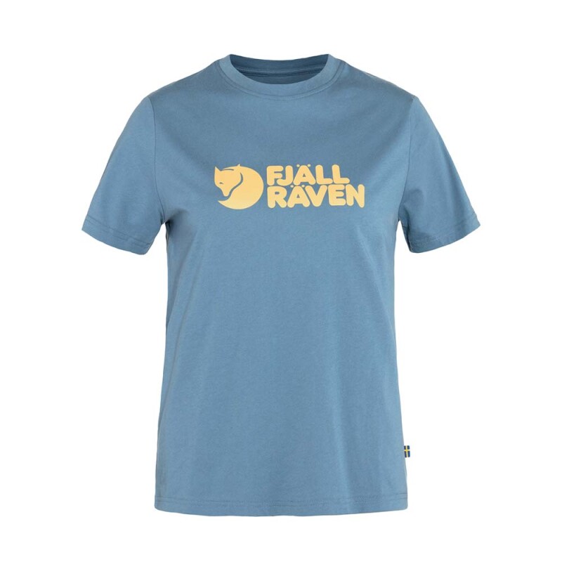 Polo Fjallraven Logo Tee Mujer Dawn Blue