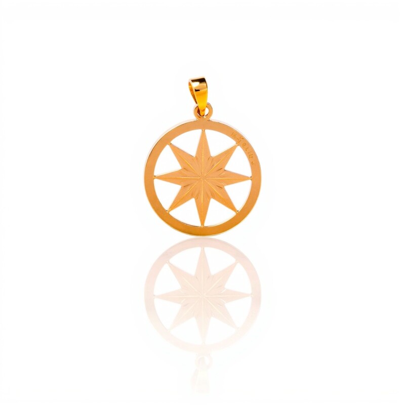 Dije Estrella-Oro bajo-Sin piedra-CP8575 sinpiedra