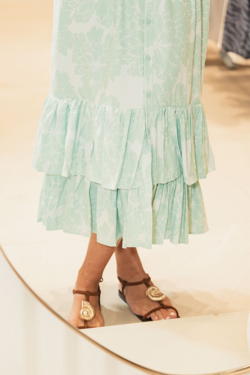 CAMISERO EMILY MAXI MINT GREEN DAHLIA CAMISERO EMILY MAXI MINT GREEN DAHLIA