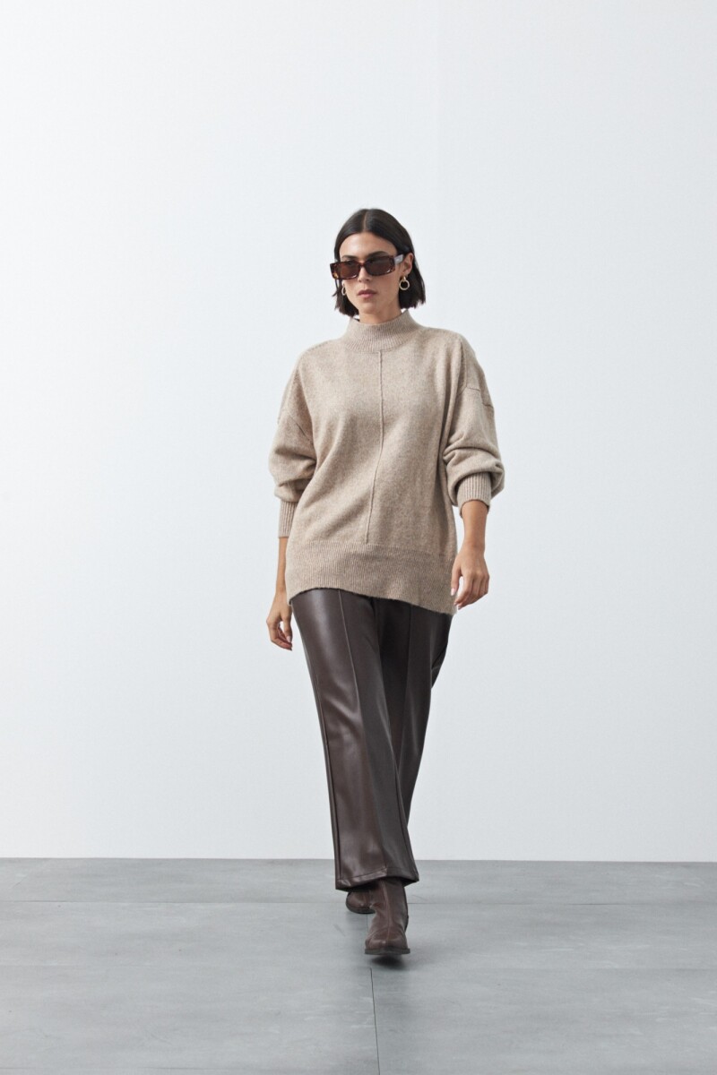 POLERA ISLAND Beige Melange