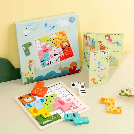 Puzzle didáctico tetris de Animales Sc