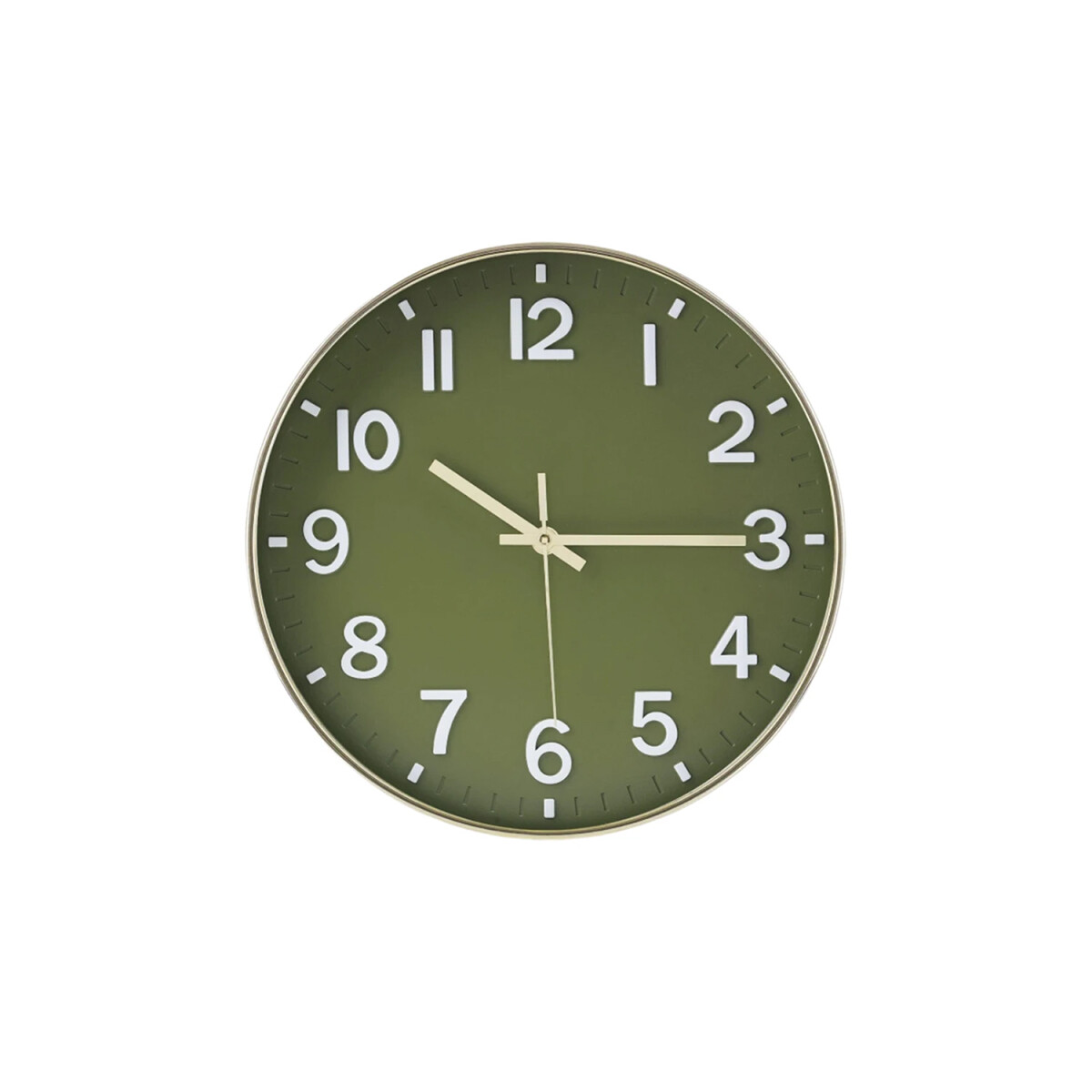 Reloj de pared 30 cm diámetro en colores - Verde Musgo 