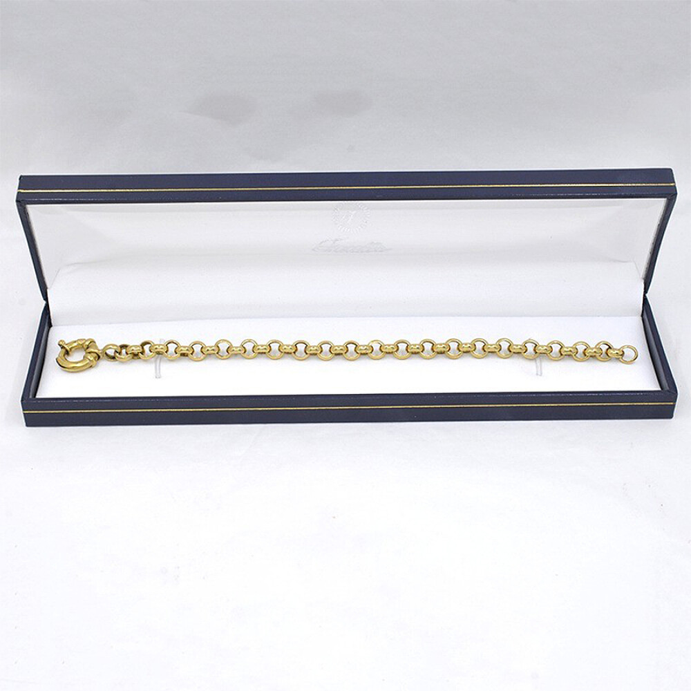 Pulsera Rolo En Oro 18K Con Cierre Marinero Pulsera Rolo En Oro 18K Con Cierre Marinero