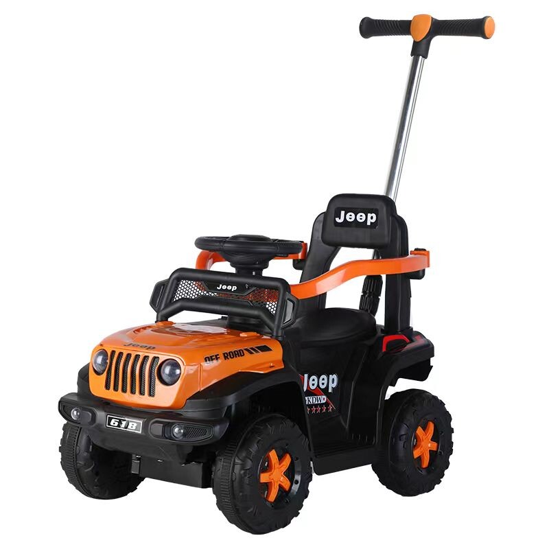 Jeep a Bateria Y Push Car 2 en 1 NARANJA Jeep a Bateria Y Push Car 2 en 1 NARANJA