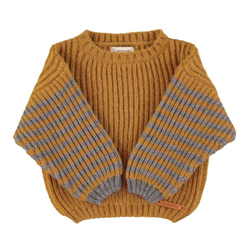 Buzo de punto camel y gris 12 meses PiuPiuchick Buzo De Punto Camel Y Gris 12 Meses Piupiuchick