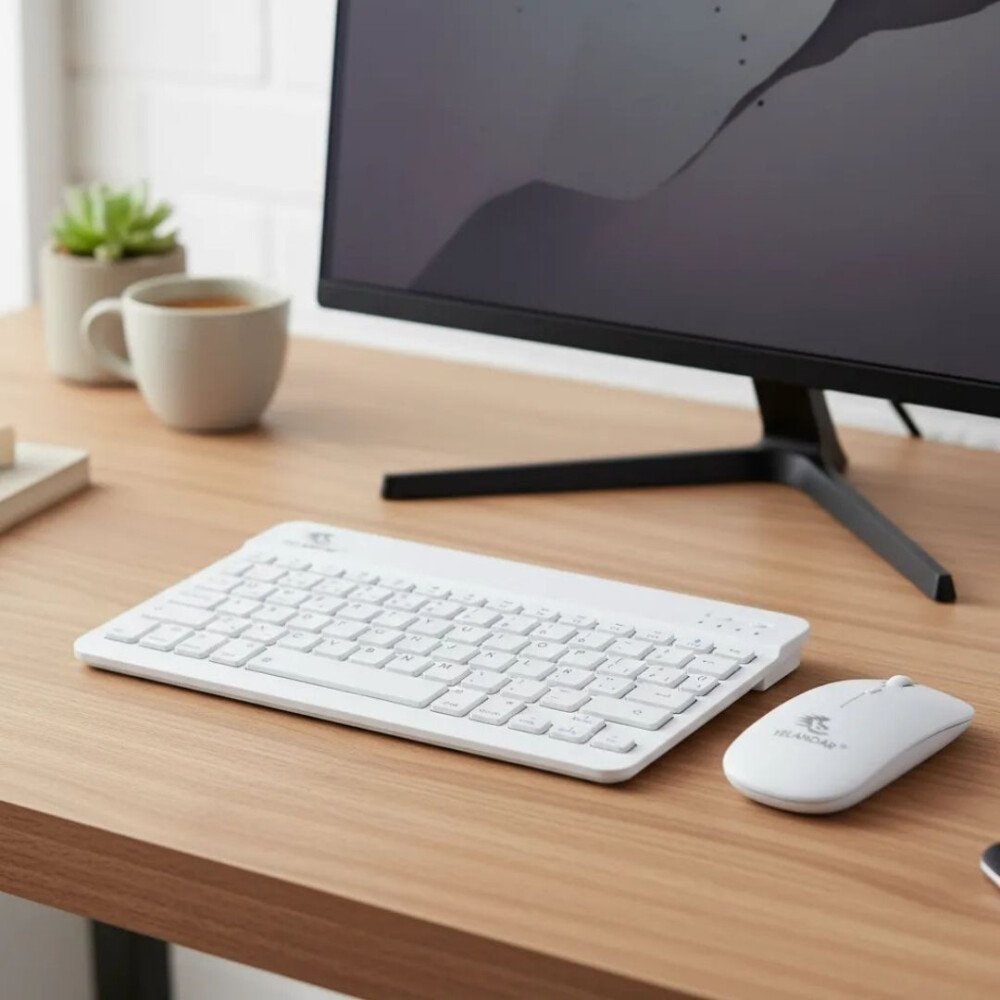 Kit Teclado + Mouse Inalámbrico BLANCO