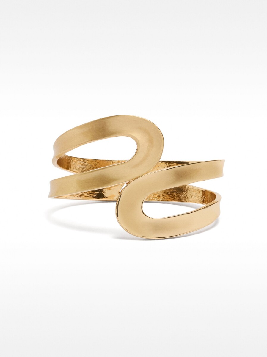 Pulsera Rígida Dorada - dorado 