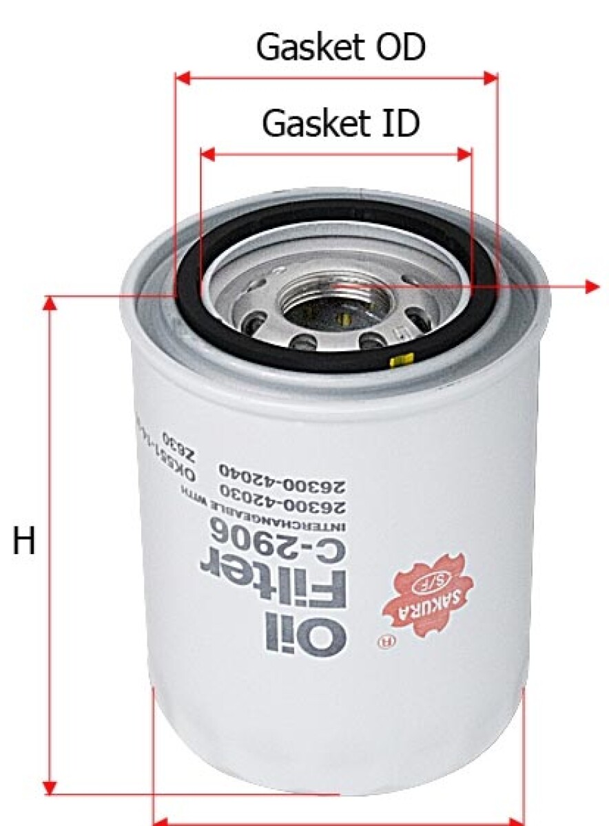 FILTRO ACEITE HYUNDAI H1-H100 2.5 NAKAMURA 