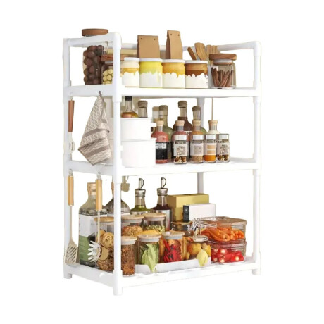 Estante Organizador 3 Niveles Multifuncional Cocina Baño Blanco