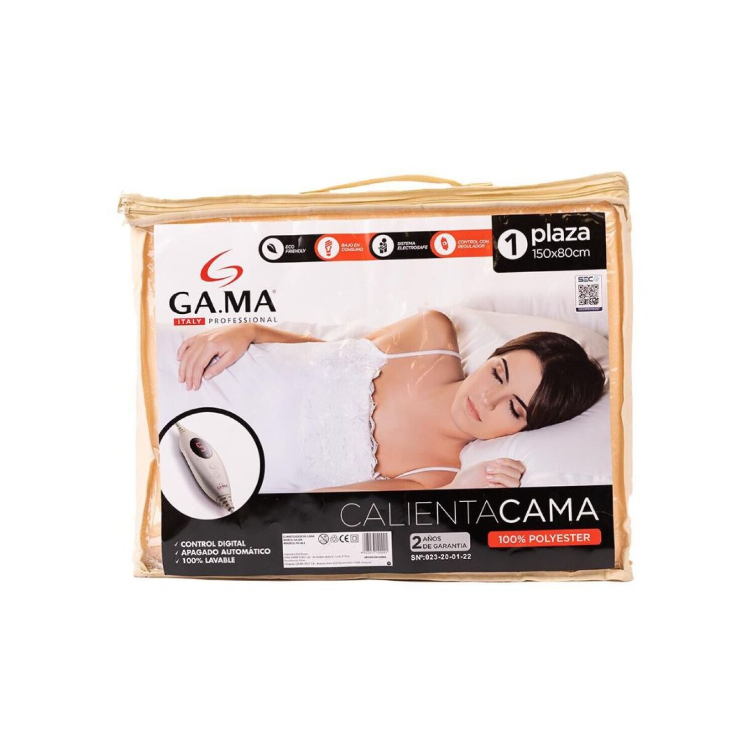 Calienta Cama Poliester 1 plaza con timer - GAMA — Rustico Hogar