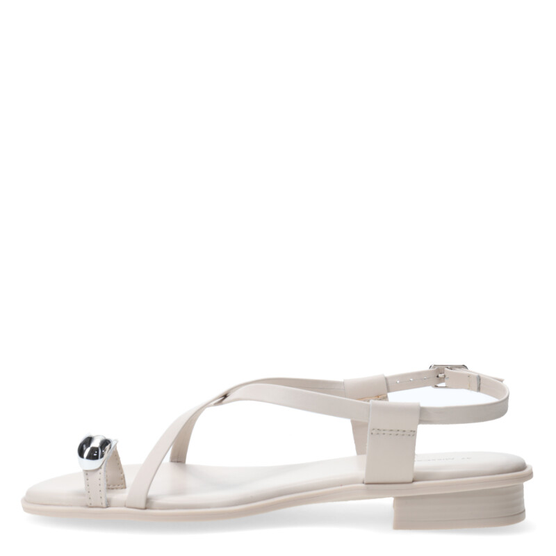 Sandalias de Mujer Miss Carol con Tira al Dedo Blanco
