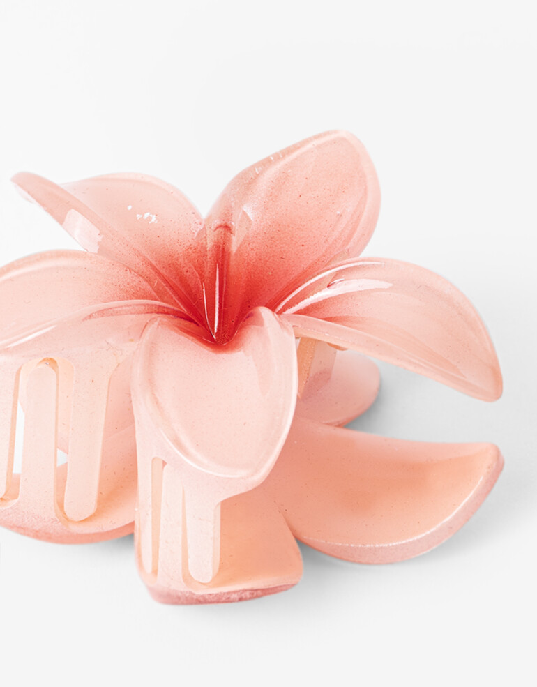 Broche Flores Broche Acrílico Flor Hawaiana - Combinacion Bicolor