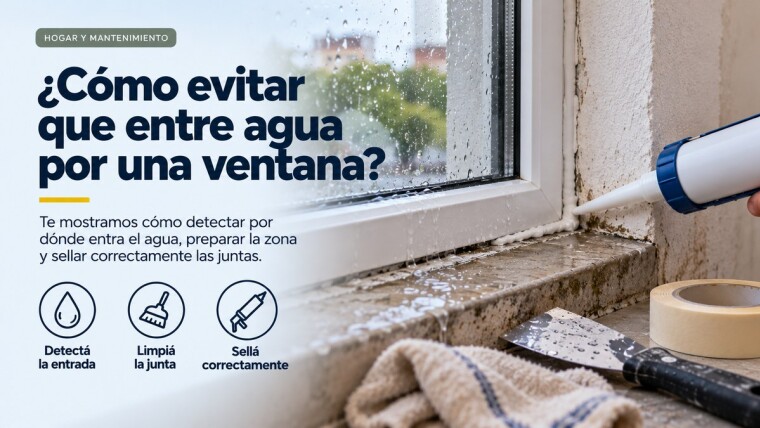 ¿Cómo evitar que entre agua por una ventana?