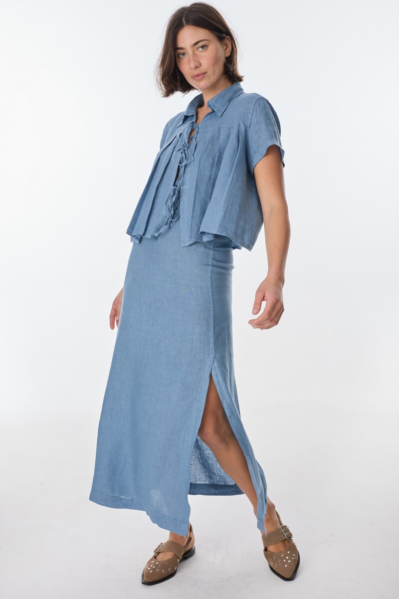 Maxi Falda Rueda - Azul 