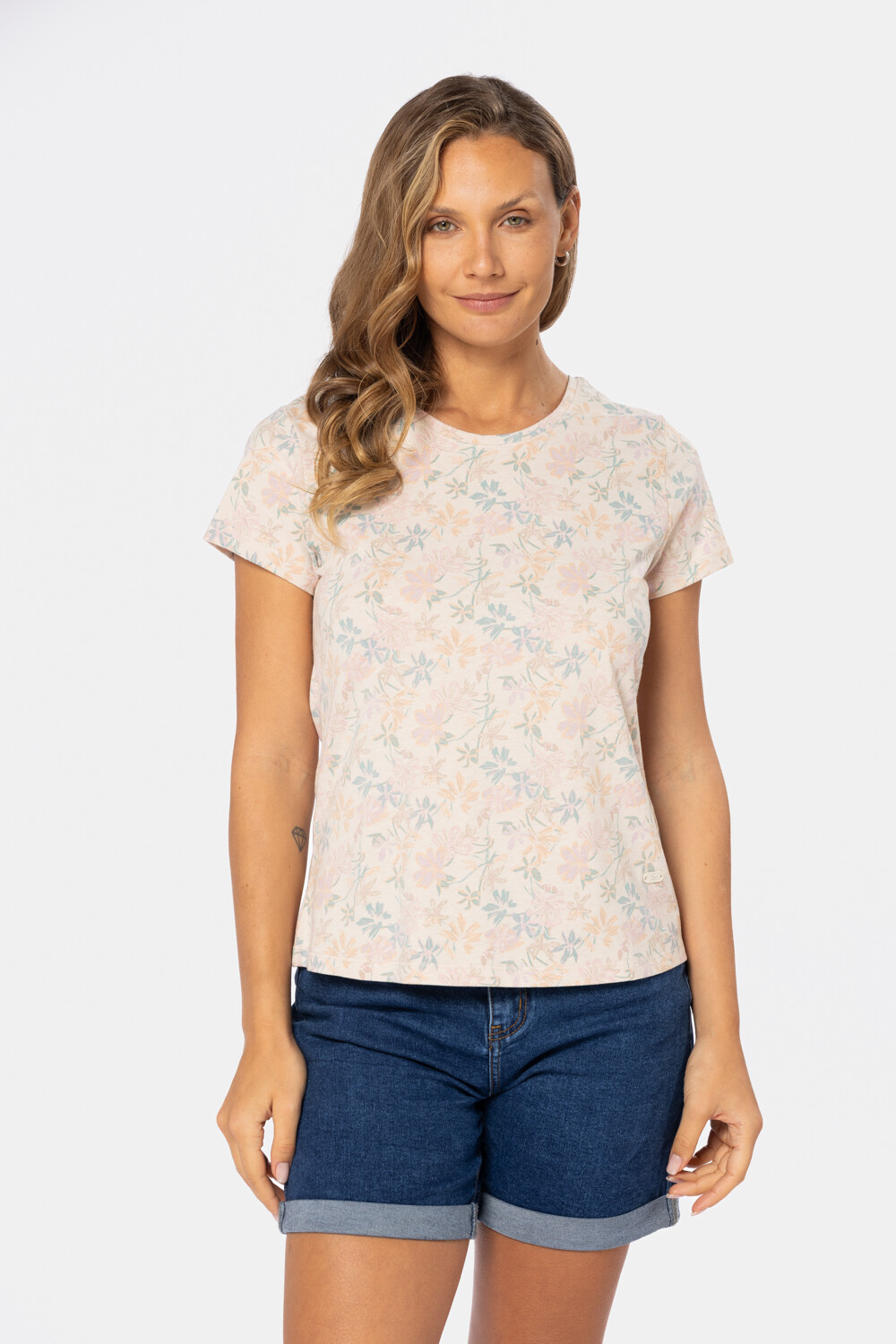 REMERA ESTAMPADA Beige