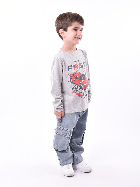 REMERA AKOS GRIS MELANGE C