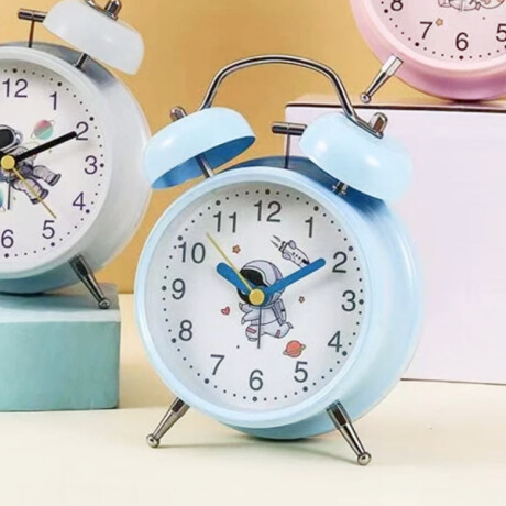 Reloj analógico de escritrio infantil Celeste