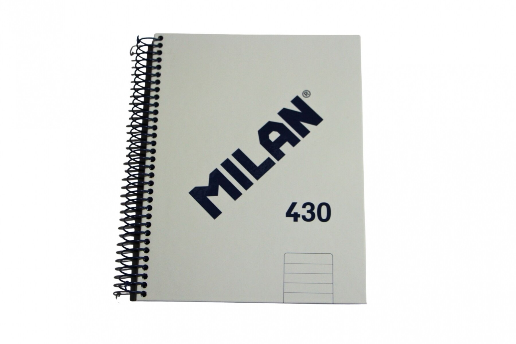 CUADERNO MILAN CON ESPIRAL TAMAÑO A5 RAYADO DE 80 HOJAS COLOR CREMA 