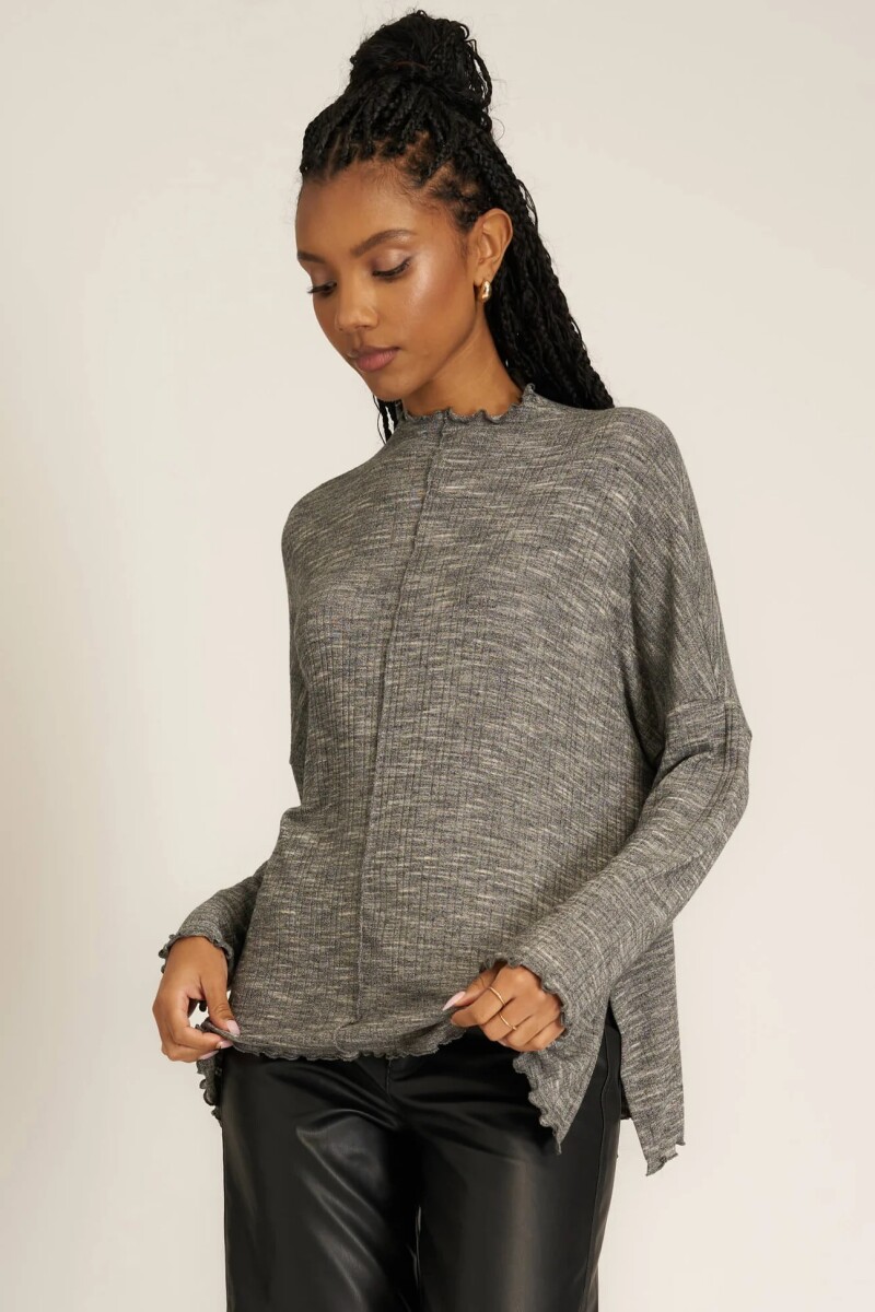 CAMISETA MANGA LARGA Gris