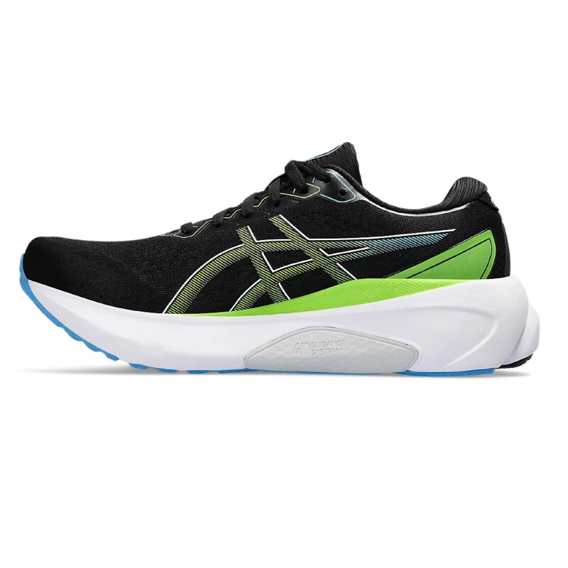 Asics Gel-kayano 30 Black/electric Lime Hombre Negro-lima