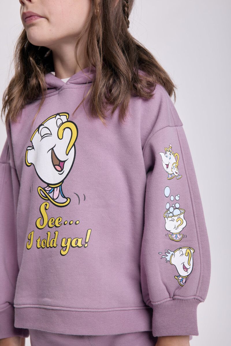 Canguro deportivo estampado Violeta