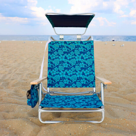 Silla Reposera Playa Baja Aluminio Con Techo 5 Posiciones Silla Reposera Playa Baja Aluminio Con Techo 5 Posiciones