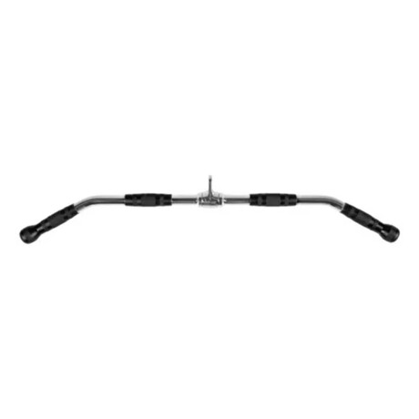 Barra Amplia Acero P/polea 90cm Musculación Fitness Negro