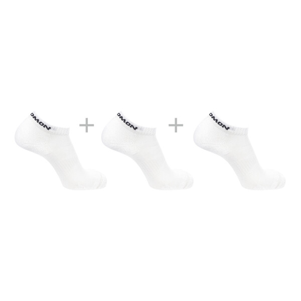Salomon Medias Flow low 3 PACK Unisex - Blanco Blanco