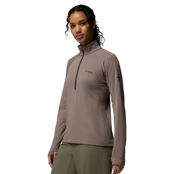 Remera DriVenture Half Zip Mujer Iron