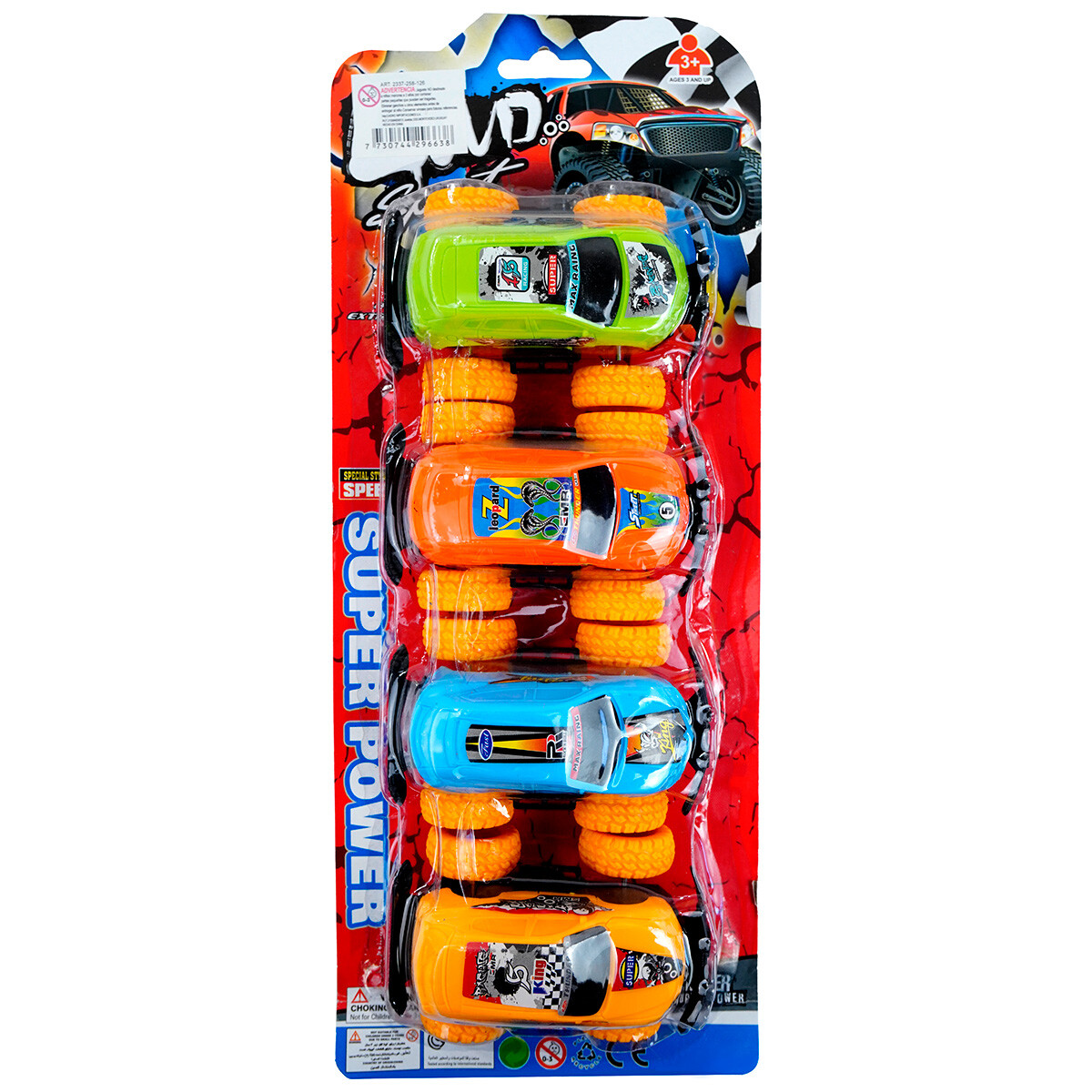 Set de 4 Jeep 4x4 mini 