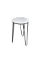 POSH MESA LATERAL POSH BLANCA FD166-1M MARMOL/METAL 30DIAMX50H CM