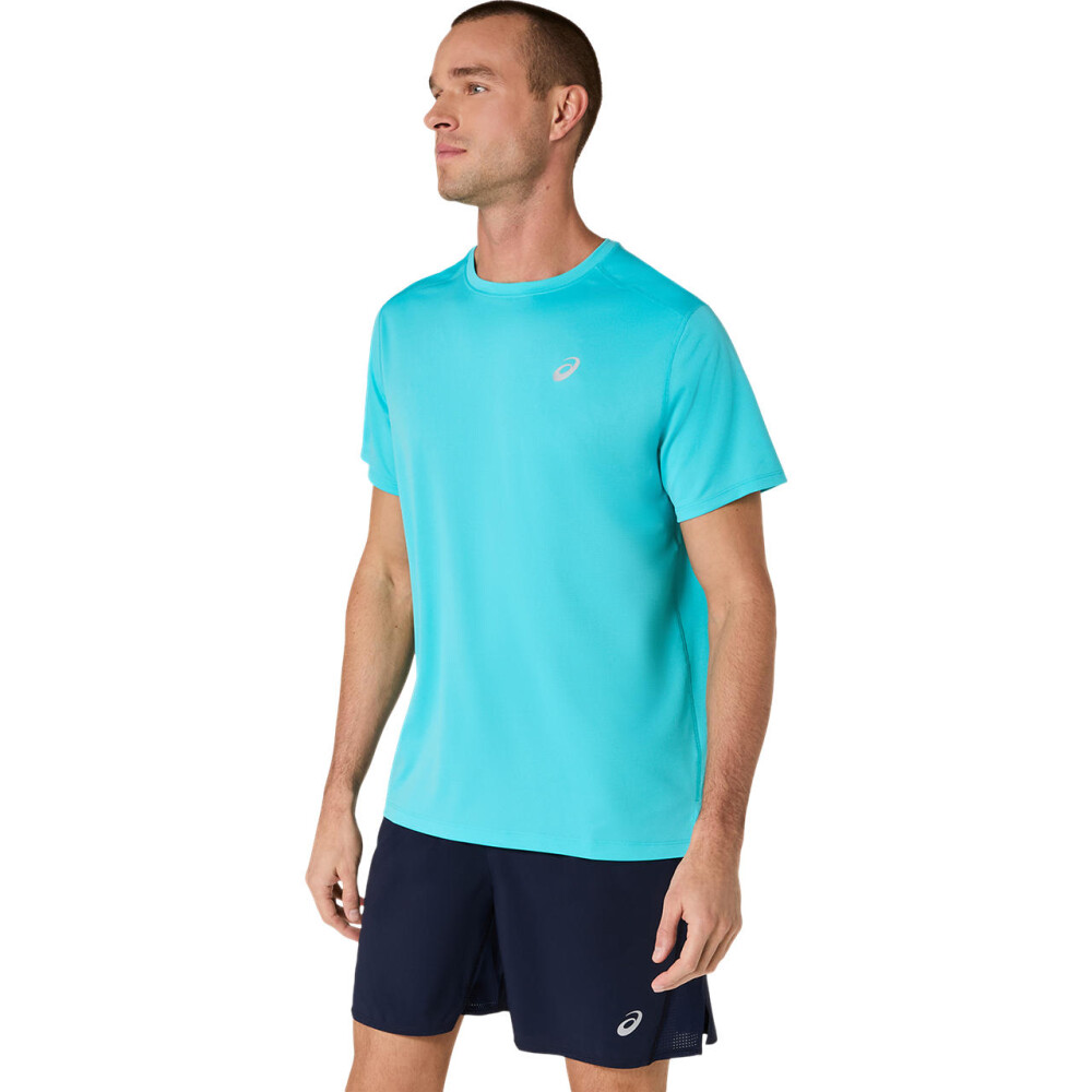 Polo Running Asics Silver SS Top Hombre Energy Aqua