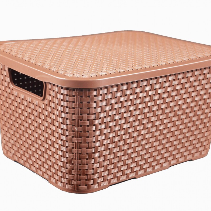 Set x5 Caja ratán 7 lts MARRON