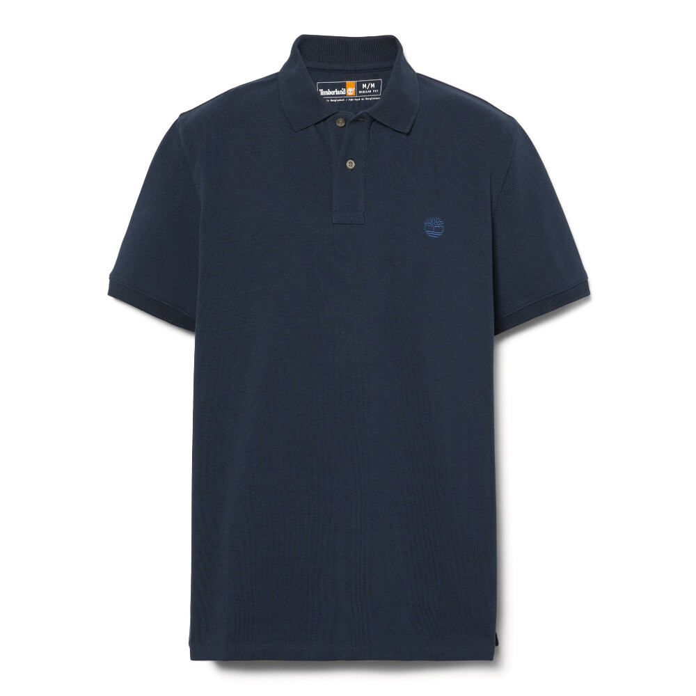 Polo Oyster River Manga Corta Regular Fit Hombre Dark Sapphire-Dark Denim